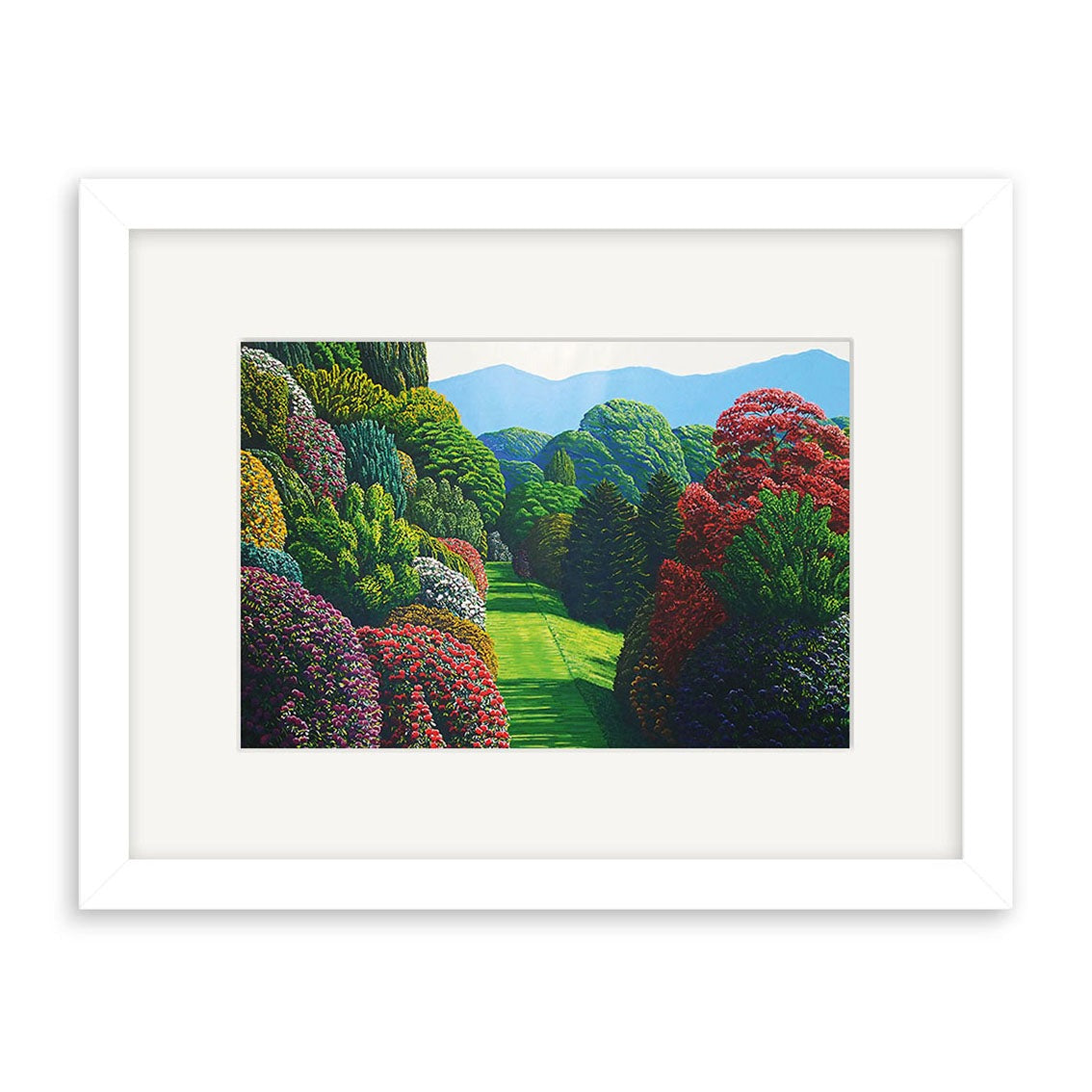 Marchent Ridge Small White Framed Print