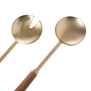 Acacia Wood & Stainless Steel Salad Servers Amalfi