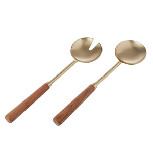 Acacia Wood & Stainless Steel Salad Servers Amalfi