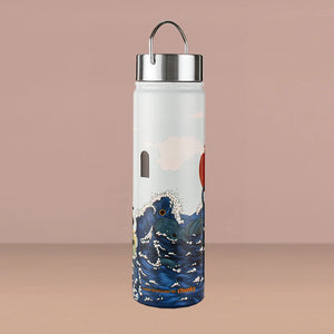 Chunky Water Bottle 650ml - Blue Wave Laura-Shallcrass