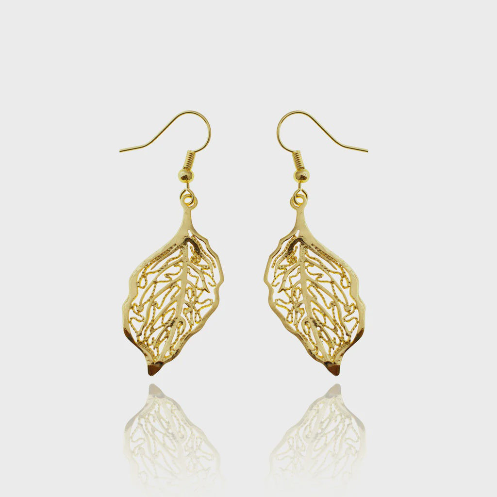 Changing Seasons Gold Stencil Earrings - Fabuleux Vous