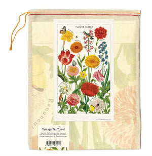 Cavallini & Co - Flower Garden - Tea Towel