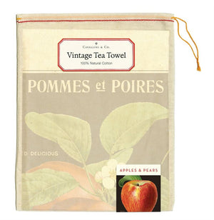 Cavallini & Co - Apples & Pears - Tea Towel