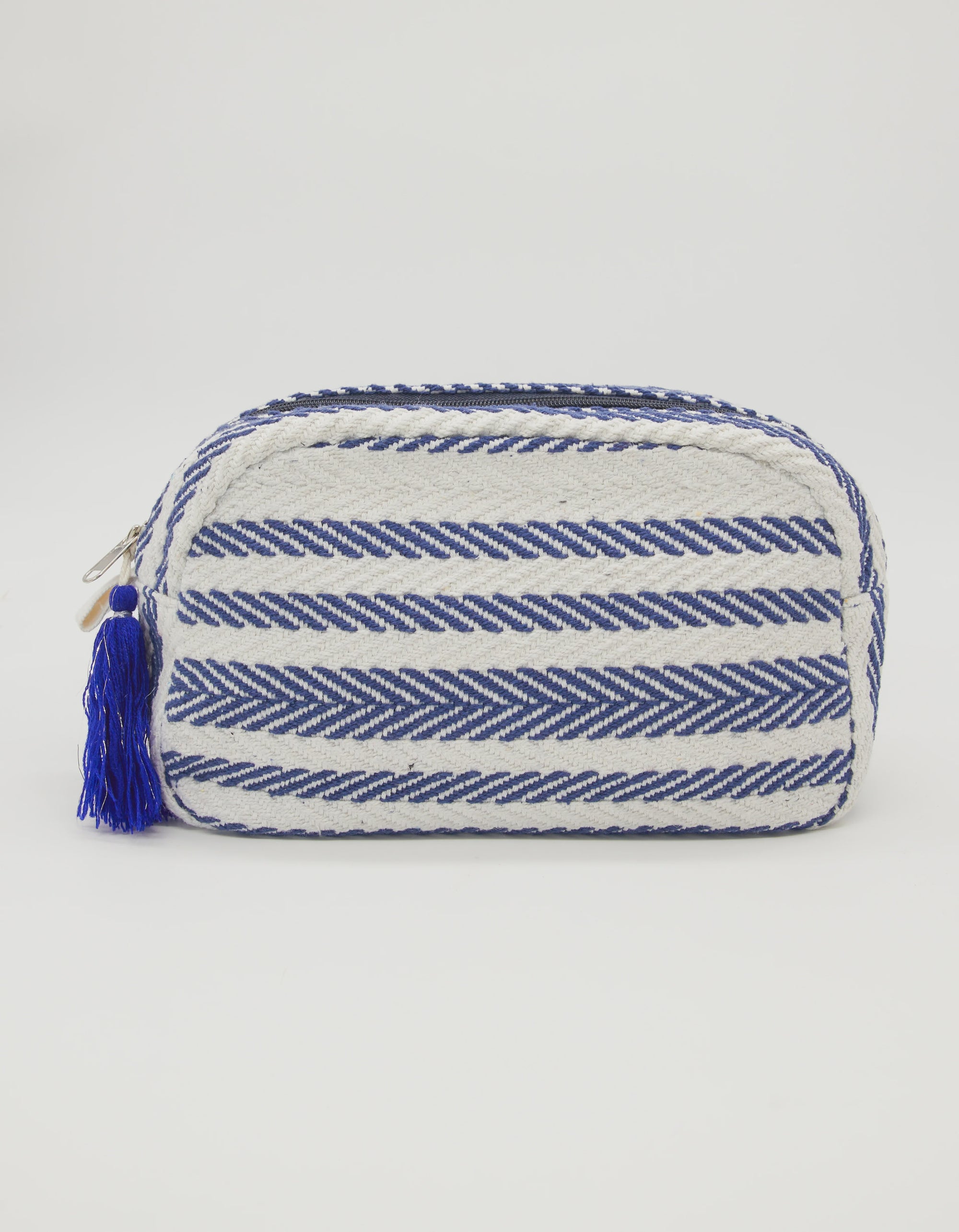 Cosmetic Bag Navy Herringbone Stella + Gemma