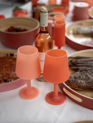 Porter Green Terra + Peach | Swepp | Silicone Unbreakable Wine Glasses stylish + wine-glass + ethical + pliable + perennial