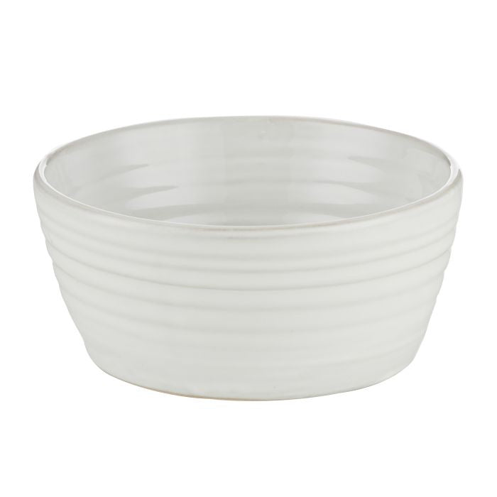 AMALFI SOMERSET LARGE MILKY GLAZE BOWL WHITE 