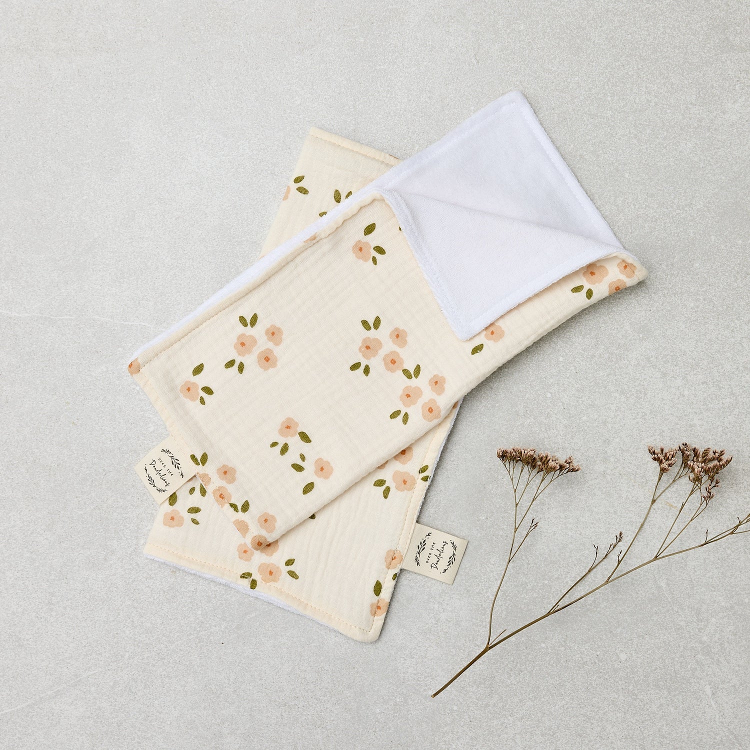 Cravehome-DAISYWashclothsetDaisy_Organic Muslin Cotton Over the Dandelions