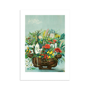 100%NZ Art NZ Native Flowers A3 A4 Print