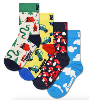 Happysocks Kids 4-Pack Little Camper Socks Gift Set