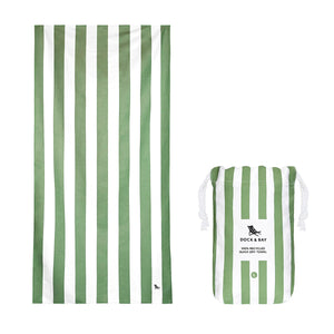 DOCK & BAY Beach Towel Cabana Collection Cayman Olive