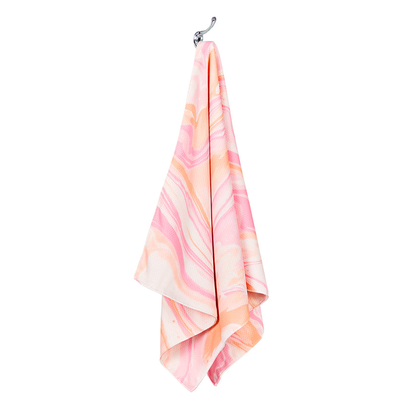 Marble Cooling Towel - Peach Melba - cravehome