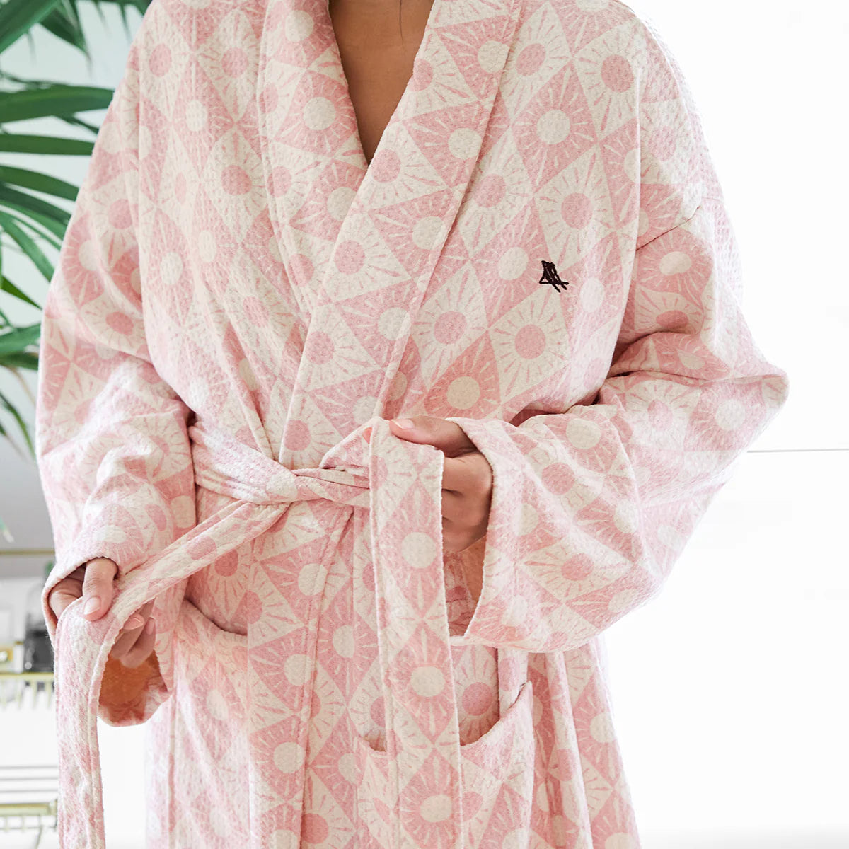 Dock & Bay Quick Dry Waffle Robe M/L Diamond Pink