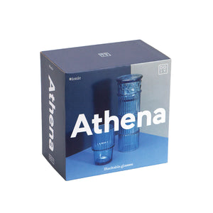 Greek Series Athena Stacking Glasses Blue DOIY