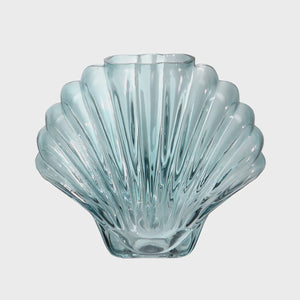 Doiy Seashell Vase Blue glass