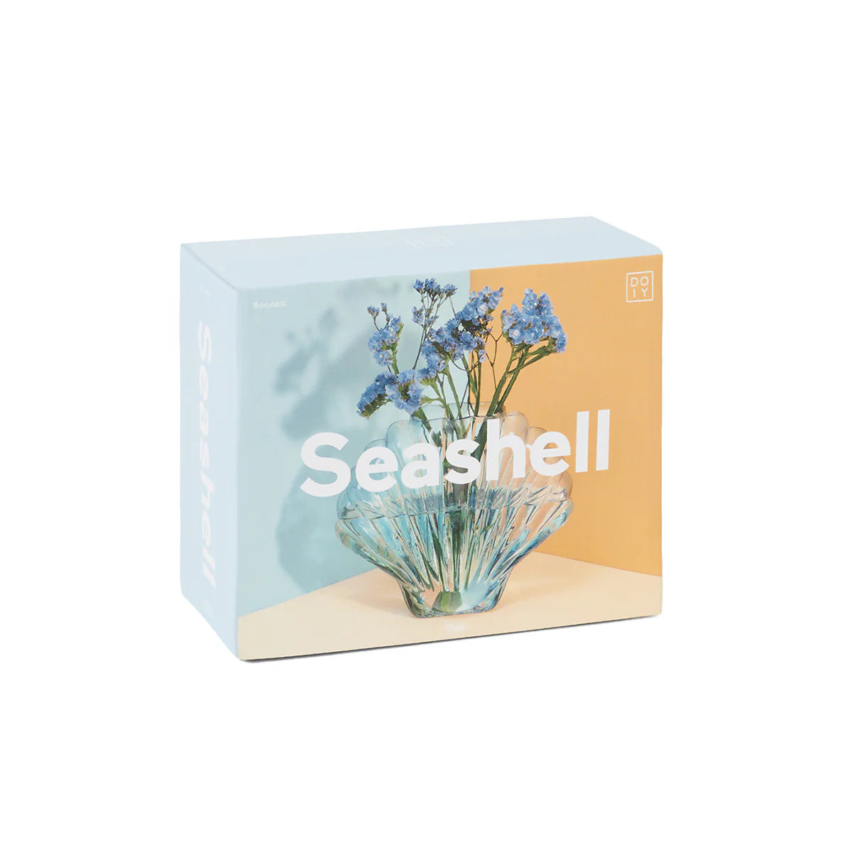 Doiy Seashell Vase Blue glass