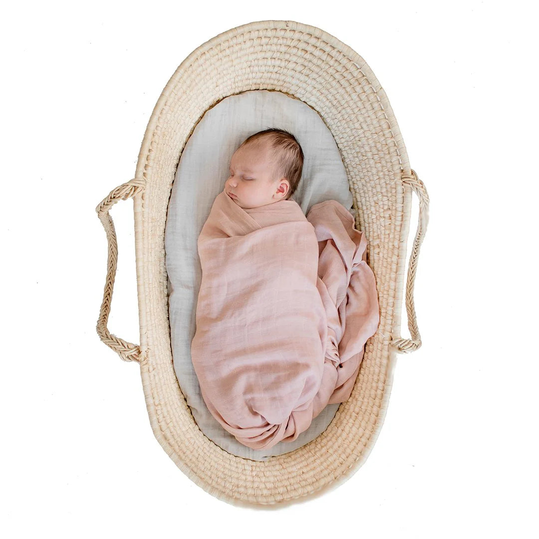 Essentials Muslin Wrap - Blush - Burrow & Be