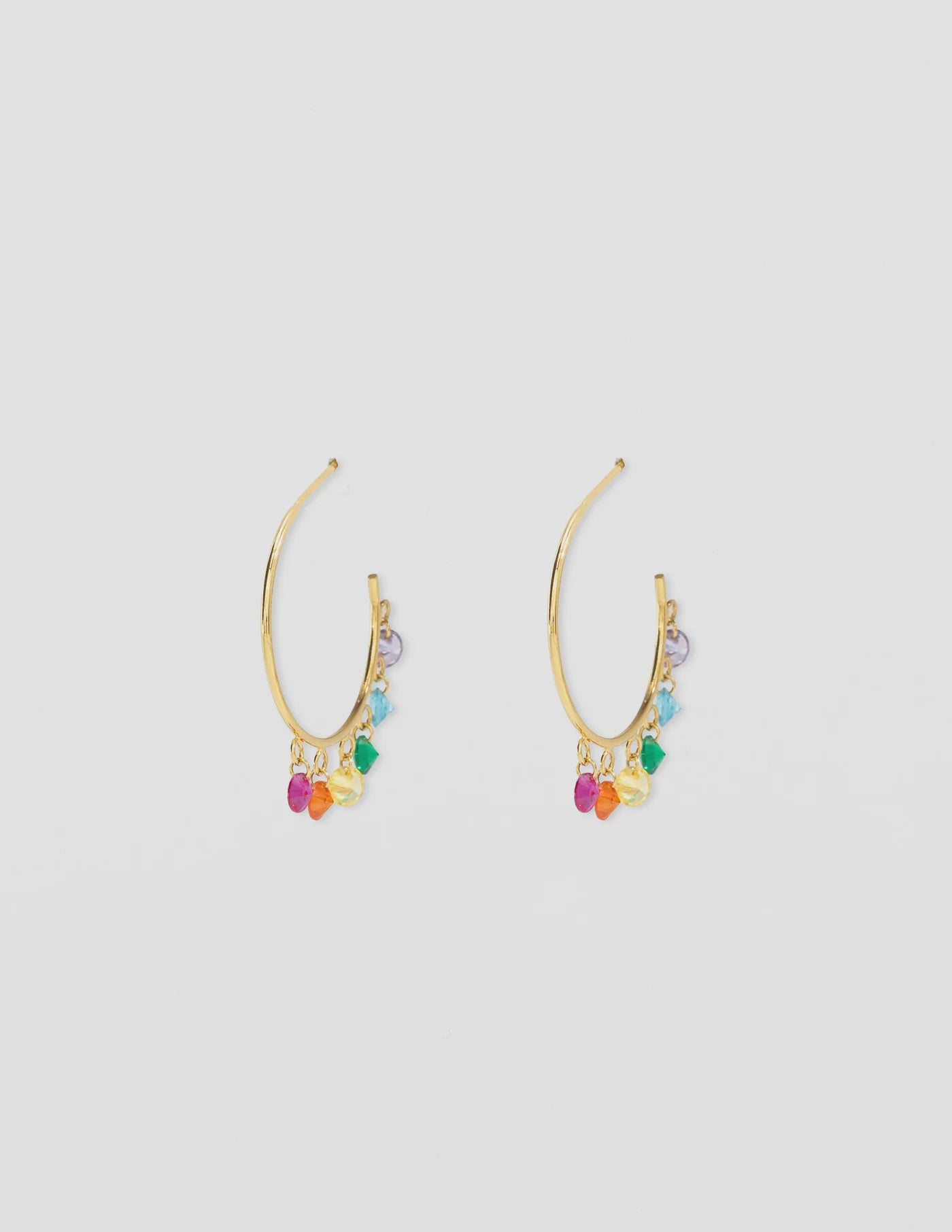 Stella Gemma EARRINGS - HOOPS RAINBOW