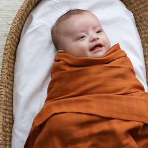 Essentials Muslin Wrap - Rust - Burrow & Be