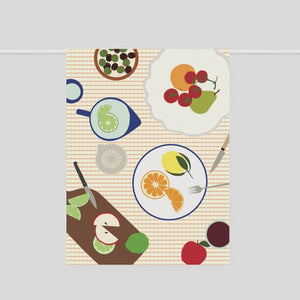 Fruit on Plates Tea Towel - Best Abroad