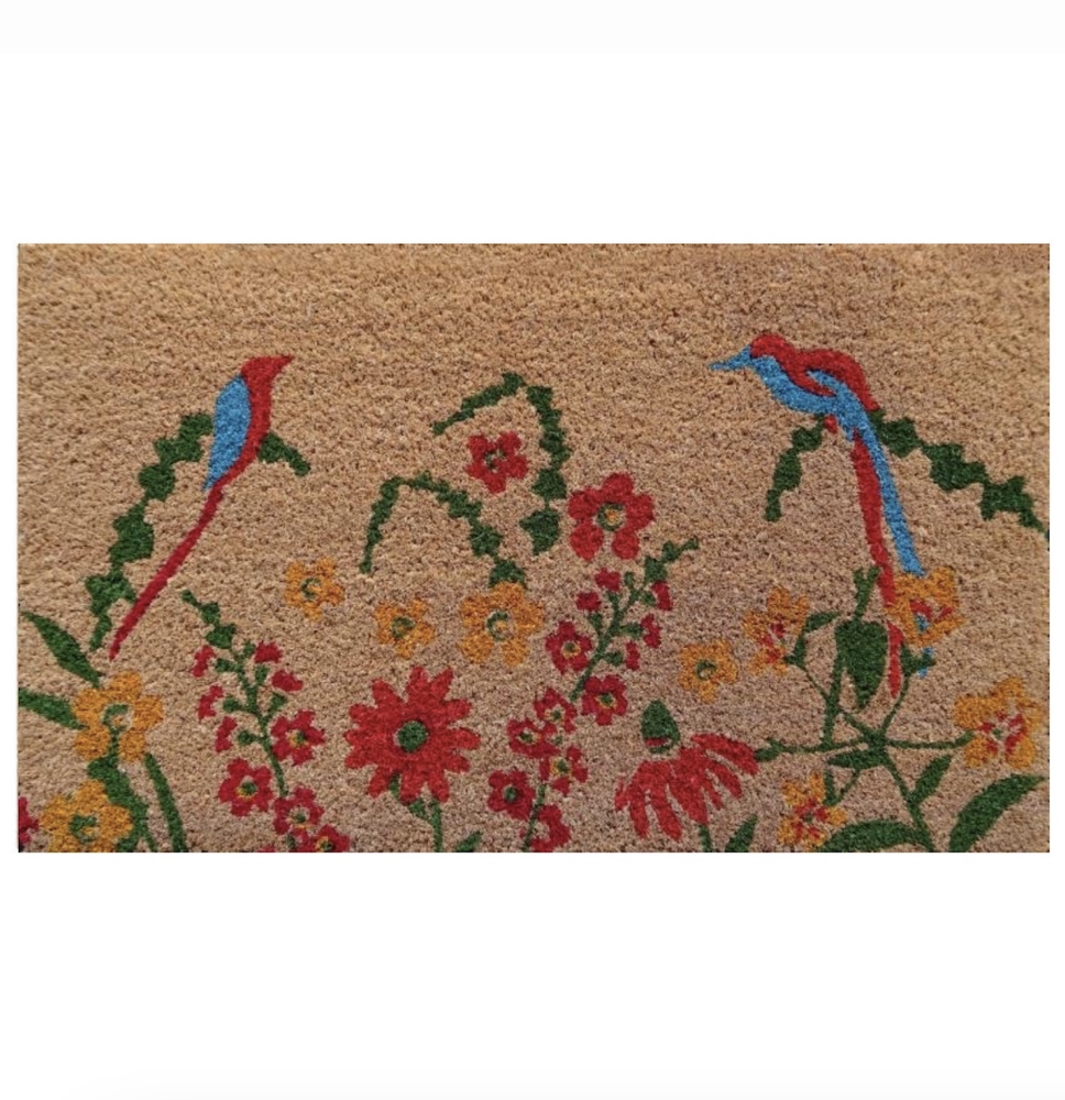 Flower Garden Coir Doormat - 45 cm x 75 cm