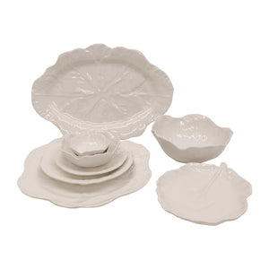 Melamine Cabbage Leaf Servewear- Le Forge