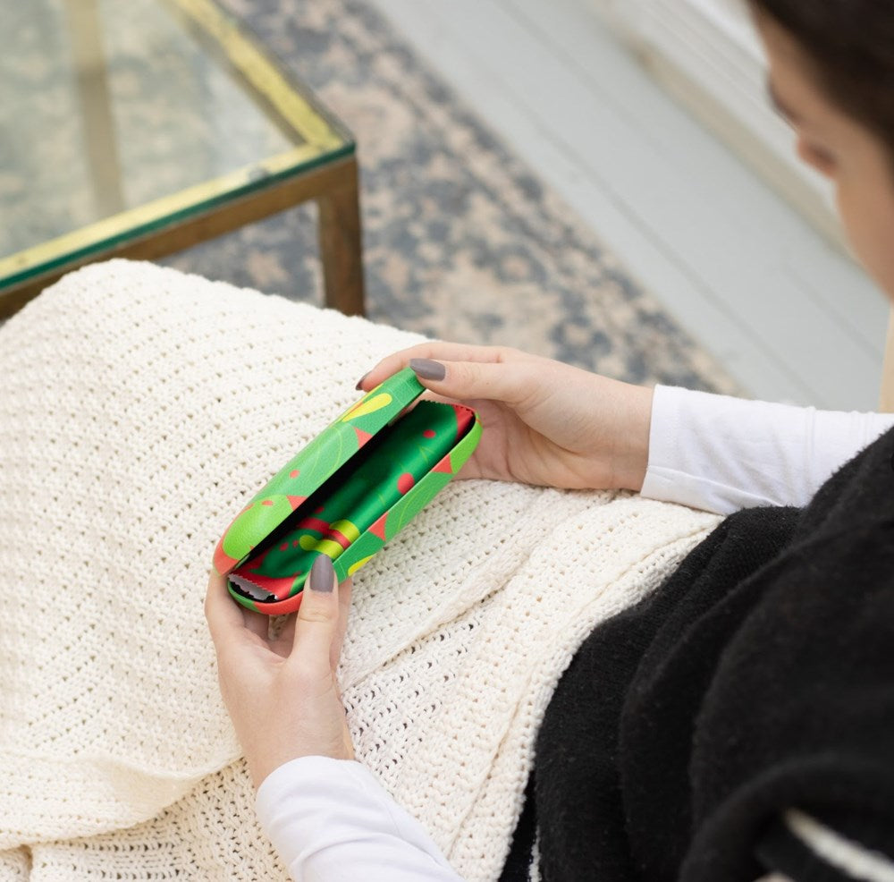 Bright Botanical Kawakawa Glasses Case + 100%NZ