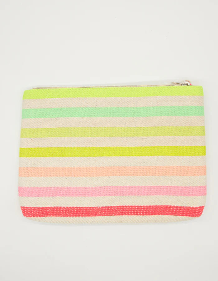 Large Pouch Coloured Stripes Stella Gemma