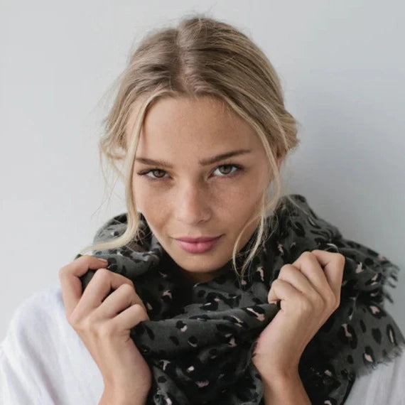 Leopard Maxi Scarf Storm - Sophie