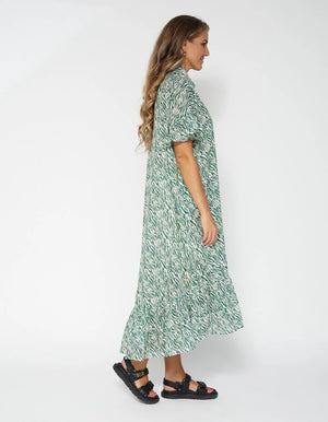 Stella Gemma MAGNOLIA DRESS - GRASSY ZEBRA