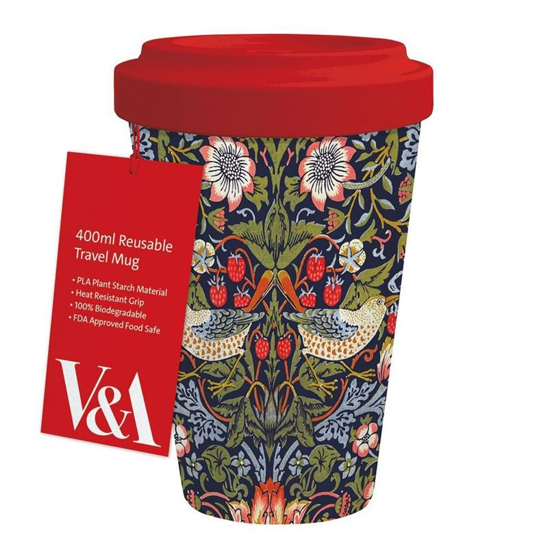 Museums & Galleries - Strawberry Thief - PLA Travel Mug