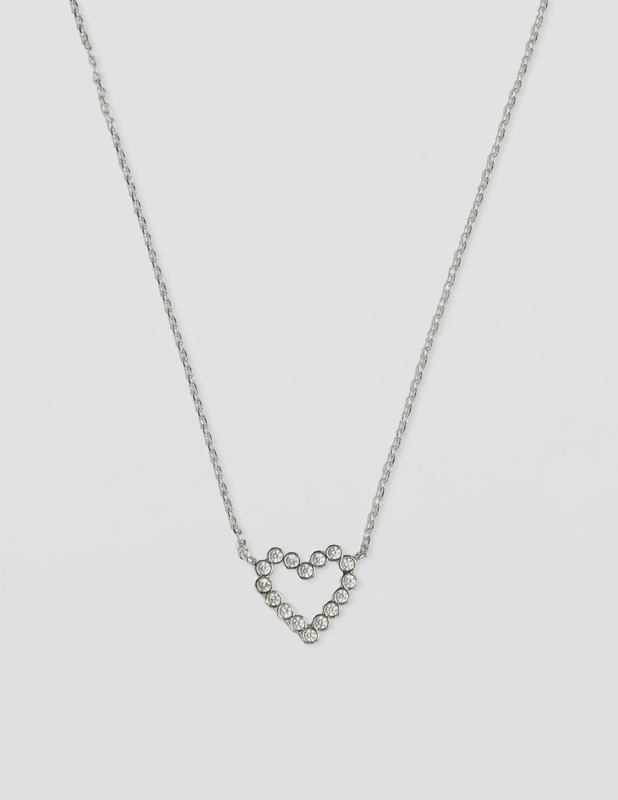 Stella Gemma NECKLACE CRYSTAL HEART - SILVER