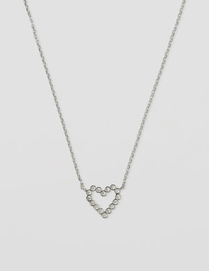 Stella Gemma NECKLACE CRYSTAL HEART - SILVER