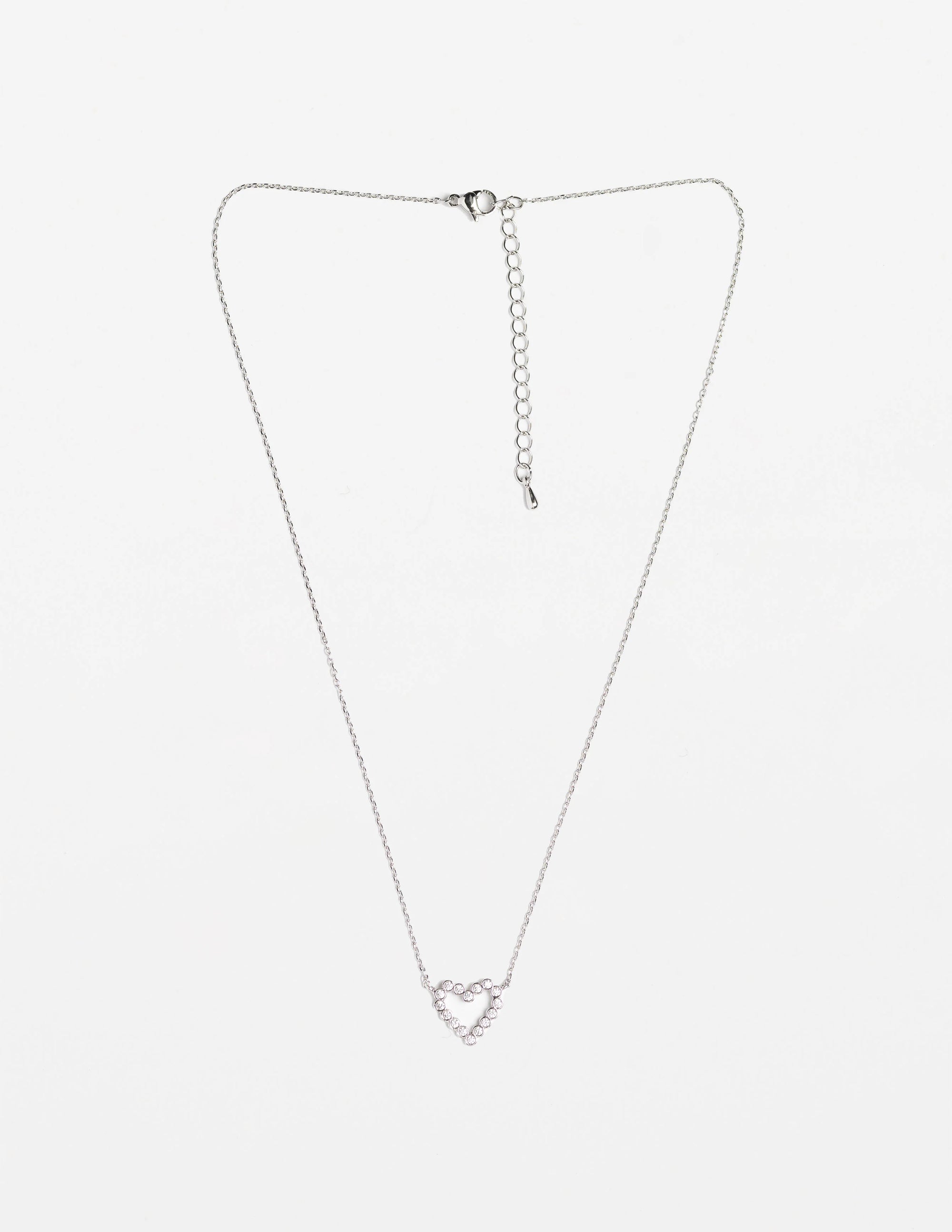 Stella Gemma NECKLACE CRYSTAL HEART - SILVER