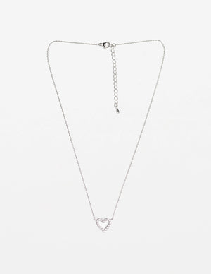 Stella Gemma NECKLACE CRYSTAL HEART - SILVER