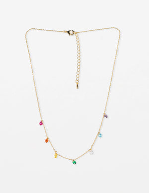 Stella Gemma NECKLACE RAINBOW BEADS GOLD