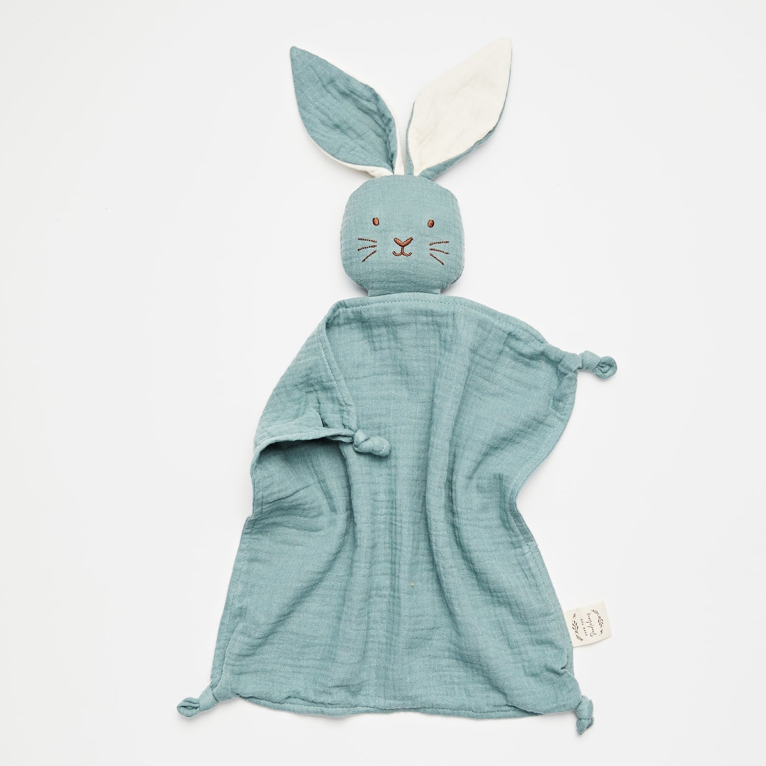 Organic Muslin Bunny Lovey Sage with Milk ears Overthedandelions