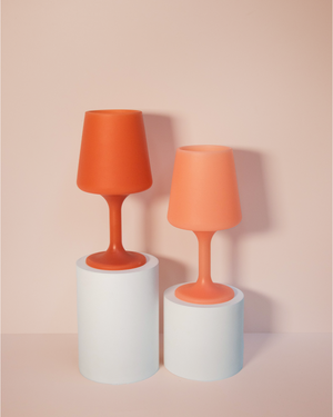 Porter Green Terra + Peach | Swepp | Silicone Unbreakable Wine Glasses stylish + wine-glass + ethical + pliable + perennial