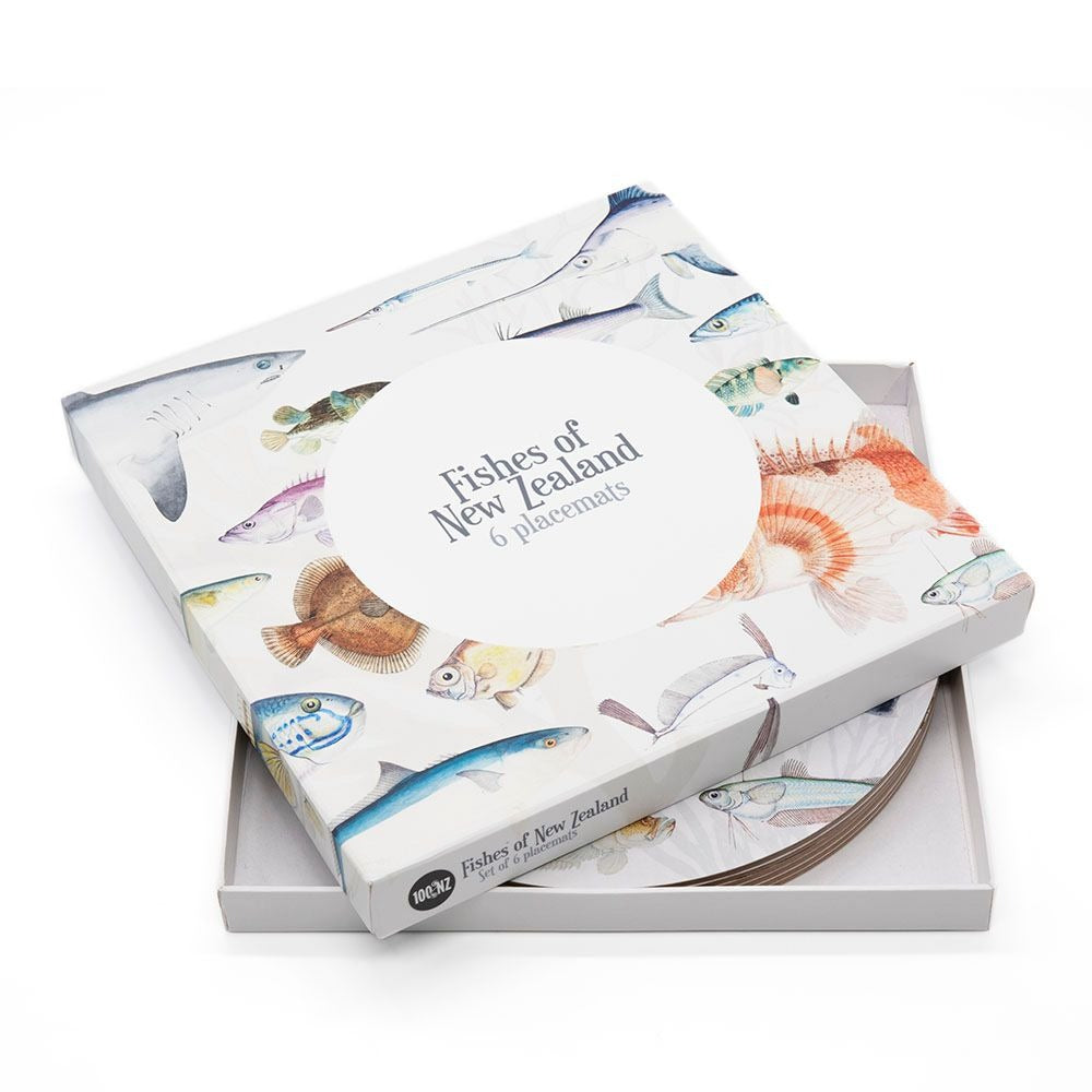 100% NZ Fishes of NZ Placemats Box of 6