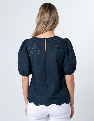 MINNIE TOP - NAVY - Stella Gemma