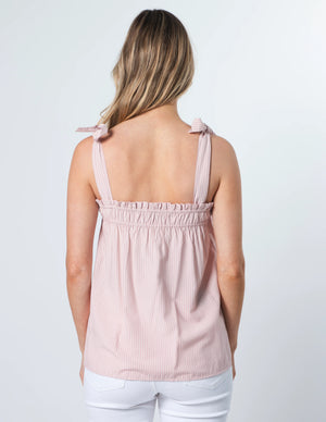 PHOEBE TOP - BLUSHING STRIPE - Stella + Gemma