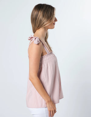 PHOEBE TOP - BLUSHING STRIPE - Stella + Gemma