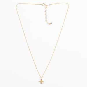 Gold Ball & Cross Necklace - Stella + Gemma