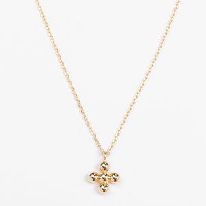 Gold Ball & Cross Necklace - Stella + Gemma