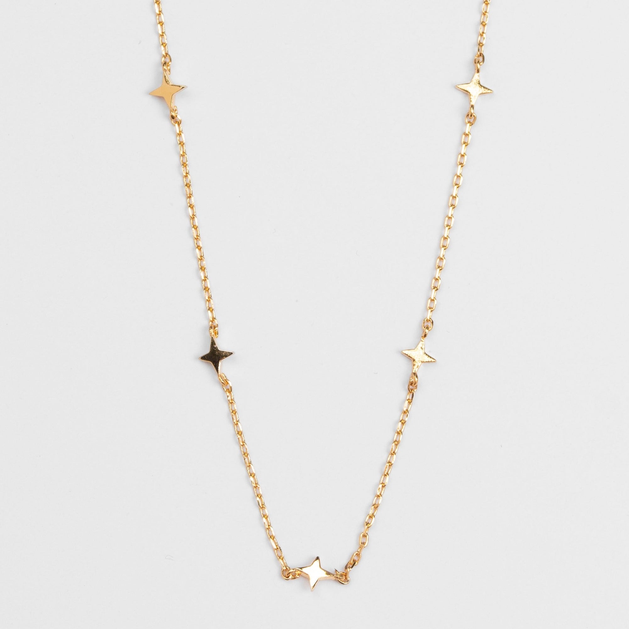 Gold Chain Necklace with Stars - Stella + Gemma