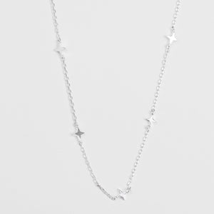 Silver Chain Necklace with Stars - Stella + Gemma