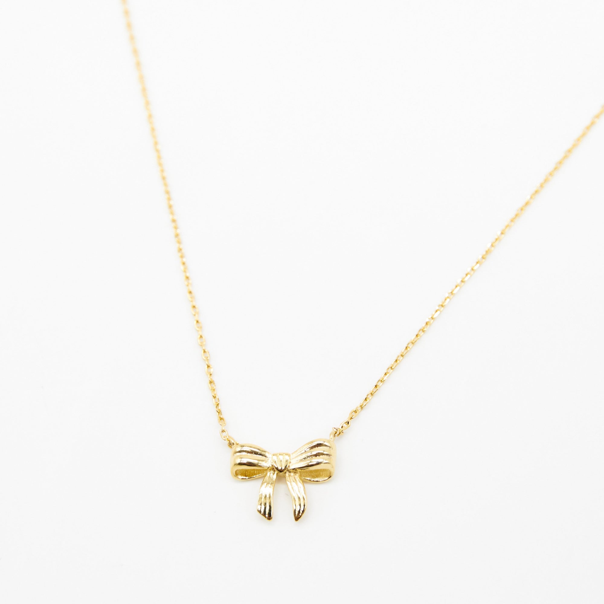 Gold Chain Necklace with Bow - Stella + Gemma 