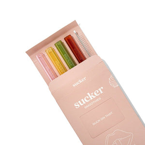 Sucker Reusable Glass Smoothie Straws - Multi