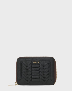 Saben Landry Wallet - Black Macro Weave