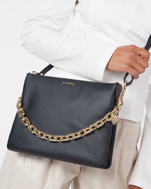 Saben Matilda Crossbody - Black + Chunky Chain