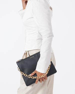 Saben Matilda Crossbody - Black + Chunky Chain